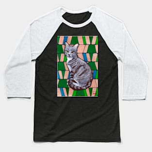 Stripy Cat Baseball T-Shirt